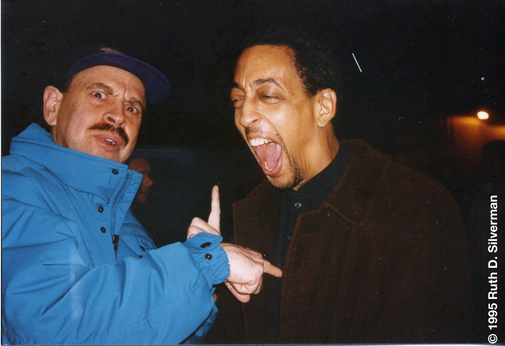 The late, great Gregory Hines was a huge bodybuilding fan. With my colleague Lonnie Teper in ’95.